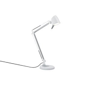 Moderní stolní lampa z oceli s bílou včetně LED - Marie