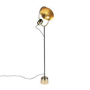 Designová stojací lampa zlatá s černou - Cosmo