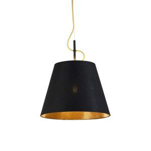 Moderní závěsná lampa černá se zlatem - Andrie