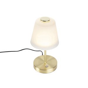 Designová stolní lampa zlatá stmívatelná včetně LED - Regina