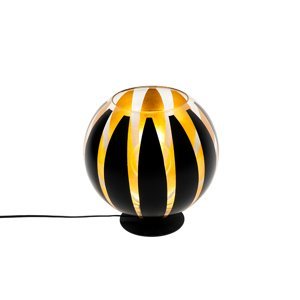 Designová stolní lampa černá se zlatem 30 cm - Melone