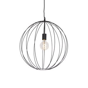 Designová kulatá závěsná lampa černá 50 cm - Pelotas