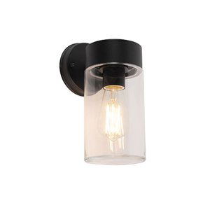 Moderní nástěnná lampa černá 26,8 cm IP44 - Jarra