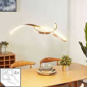 Moderní závěsná lampa z hliníku včetně LED a stmívače - Dominykas