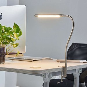 Designová stolní lampa hliníková se svorkou vč. LED - Lionard