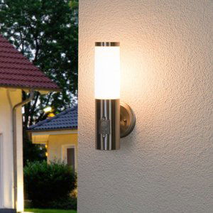 Venkovní lampa z nerezové oceli 33 cm s detektorem pohybu IP44 - Kristof