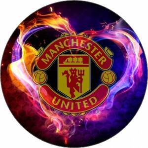 Jedlý papír logo Manchester United 19,5 cm