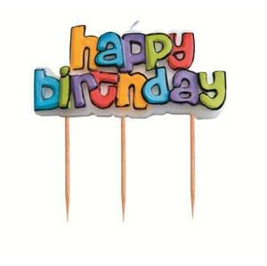 Svíčka „happy birthday“ - Ibili