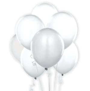7ks Bílých Balónky vhodné na svatební výzdobu - Alvarak