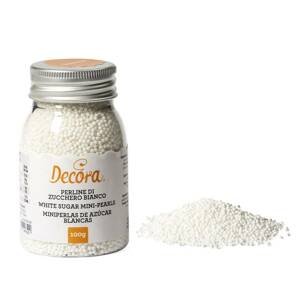 Cukrové zdobení mini perličky 1,5mm bílé 100g - Decora