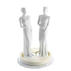 Svatební figurka na dort bílá - lesbičky - Gunthart