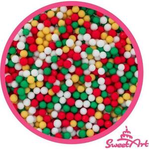 SweetArt cukrové perly Golden Christmas mix 5 mm (80 g)