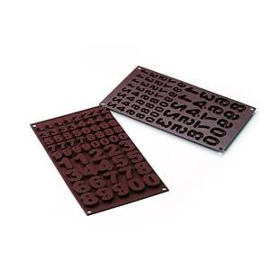 Silikonová forma na čokoládu čísla - Silikomart