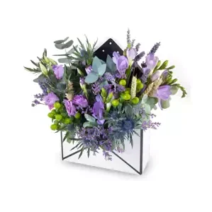 Květinová obálka fialová Standard