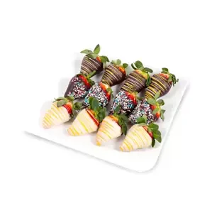 Barevné jahody v čokoládě Malý (S)