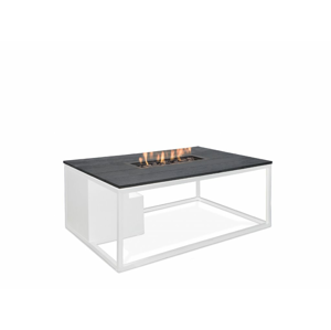 COSI Stůl s plynovým ohništěm Cosiloft 120 bílý rám / deska černá