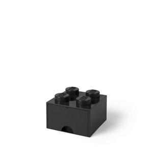 LEGO úložný box 4 s šuplíkem - černá