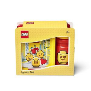 LEGO ICONIC Girl svačinový set (láhev a box) - žlutá/červená