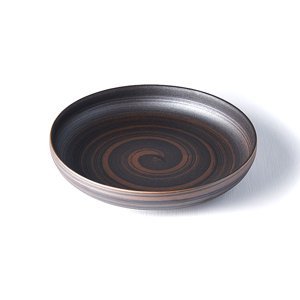 Made in Japan Mělký talíř s vysokým okrajem metalický 22 cm