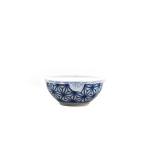 Made in Japan Miska Starburst Indigo Ikat s plastovým víkem 16 cm 700 ml