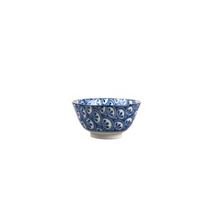 Made in Japan Miska 3 Petal Crest Indigo Ikat 13 cm 350 ml