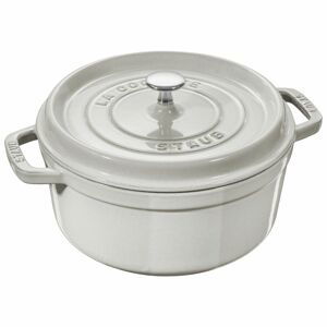 STAUB Cocotte hrnec kulatý 24 cm/ 3,8l bílé lanýže