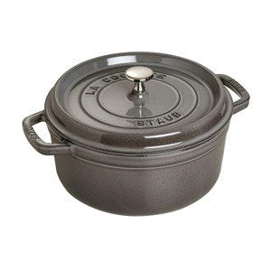 STAUB Cocotte hrnec kulatý 24 cm/3,8l šedý