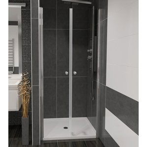 WellMall BETA 120 Čiré Sprchové dveře do niky dvoukřídlé