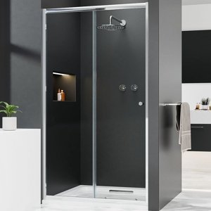 WellMall NICOL Chrom 105 čiré Sprchové posuvné dveře do niky