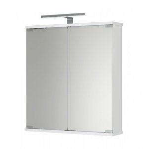 KANDI LED Jokey Zrcadlová skříňka - bílá š. 60 cm, v. 69/65 cm, hl. 14 cm