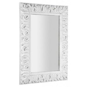ZEEGRAS zrcadlo ve vyřezávaném rámu 70x100cm, bílá