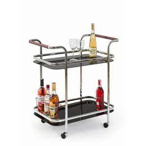 Halmar Halmar Pojízdný barový stolek BAR-7 s černým sklem