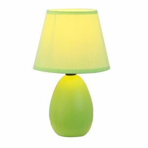 Keramická stolní lampa, zelená, QENNY 13