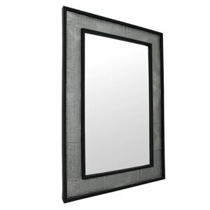 Nástěnné zrcadlo Elison 9, stříbrná / černá