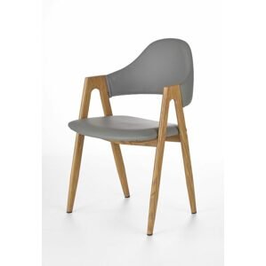 Halmar Halmar Designová jídelní židle K247 s šedou eko kůží