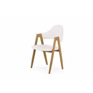 Halmar Halmar Designová jídelní židle K247 s bílou eko kůží