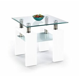 Halmar Halmar Konferenční stolek Diana H, čtvercový, sklo/bílý