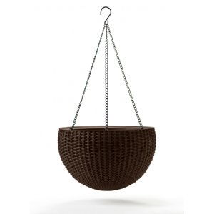 Závěsný květináč KETER Hanging Sphere - Dark Brown