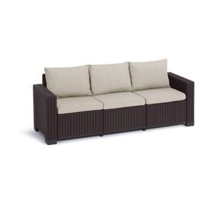 Třímístná zahradní pohovka KETER California 3-Seater Sofa Brown/Oat