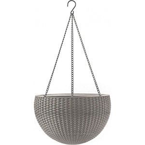 Závěsný květináč KETER Hanging Sphere - Sand Grey