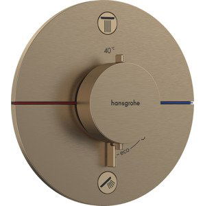 Vanová baterie Hansgrohe ShowerSelect Comfort S bez podomítkového tělesa kartáčovaný bronz 15554140