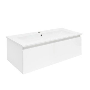Koupelnová skříňka s umyvadlem SAT B-Way 99x30x45 cm bílá lesk BWAY100WU4