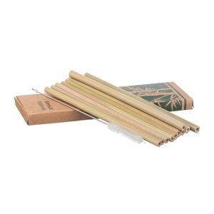 Bambusová brčka - sada 10 ks