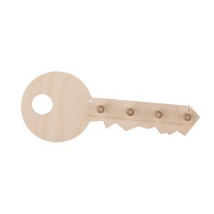 Dřevěný věšák na klíče - klíč