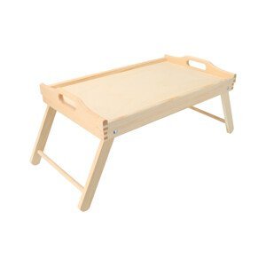Dřevěný servírovací stolek do postele 50x30 cm - nelakovaný