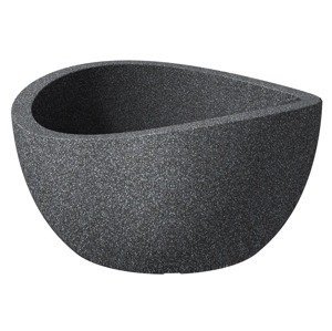 Scheurich Květináč Wave Globe Bowl (Black Granit)