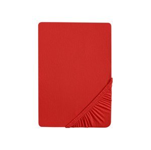 Biberna Žerzejové napínací prostěradlo  (cotton fabric, 90-100 x 200 cm, červená)