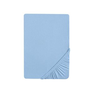 Biberna Žerzejové napínací prostěradlo  (cotton fabric, 180-200 x 200 cm, ledově modrá)