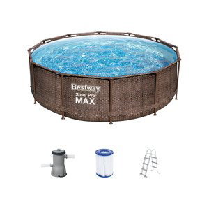 Bestway Bazén Steel Pro Max™ DELUXE SERIES™ s filtračním zařízením a schůdky, Ø 3,66 x 1 m