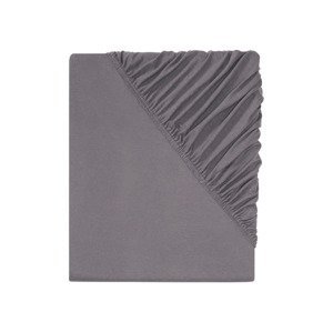 LIVARNO home Napínací prostěradlo, 180–200 x 200 cm (tmavě šedá)